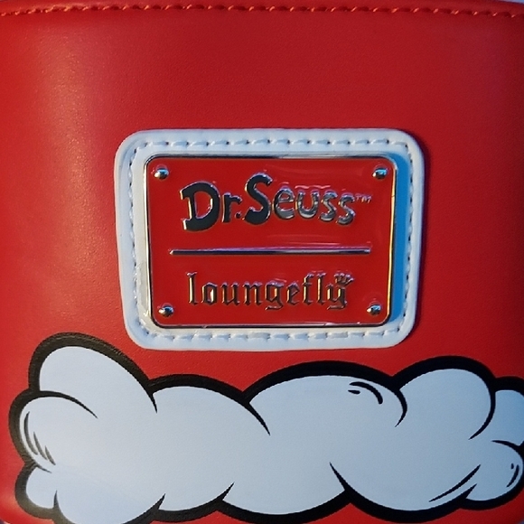 Rare Loungefly Dr. Seuss Red and White Backpack - Picture 2 of 4